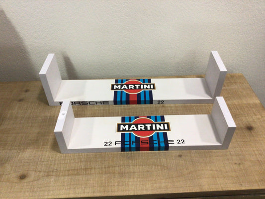 Lot de 2 étagères Porsche Martini