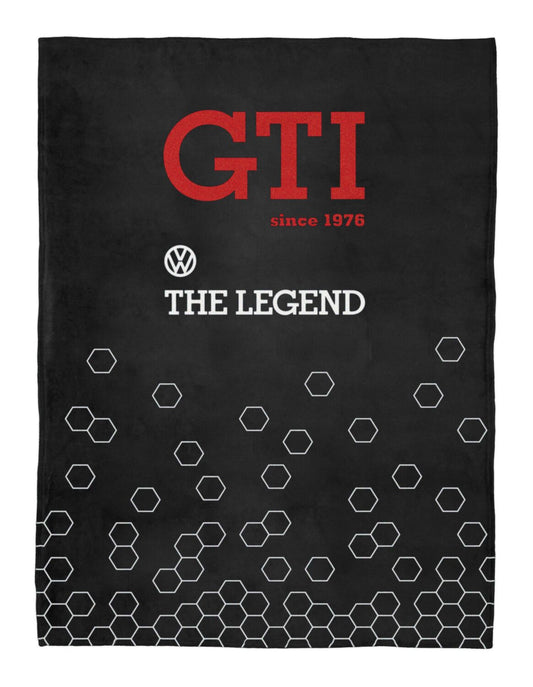 Couverture polaire Volkswagen GTI noire 150 x 200 cm - Since 1976