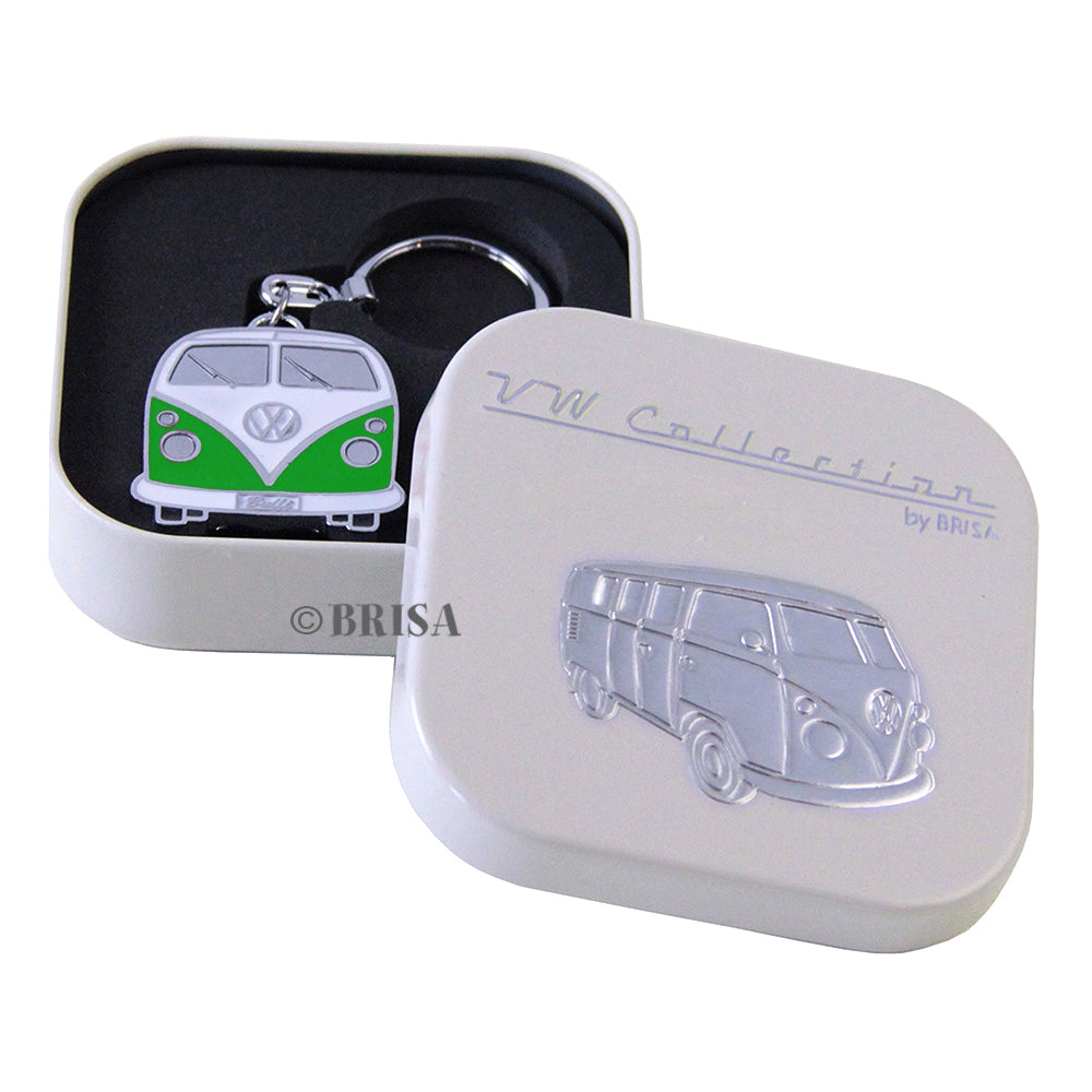 Porte-Clés Volkswagen Combi T5 Bulli Avec Décapsuleur – Design Face Avant Bleu, Anneau Et Accessoire Officiel VW Collection BRISA
