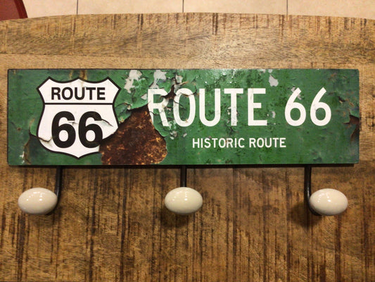 „Route 66“ 3-Haken-Garderobe